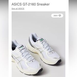 ASICS GT-2160 Sneaker in white and black.